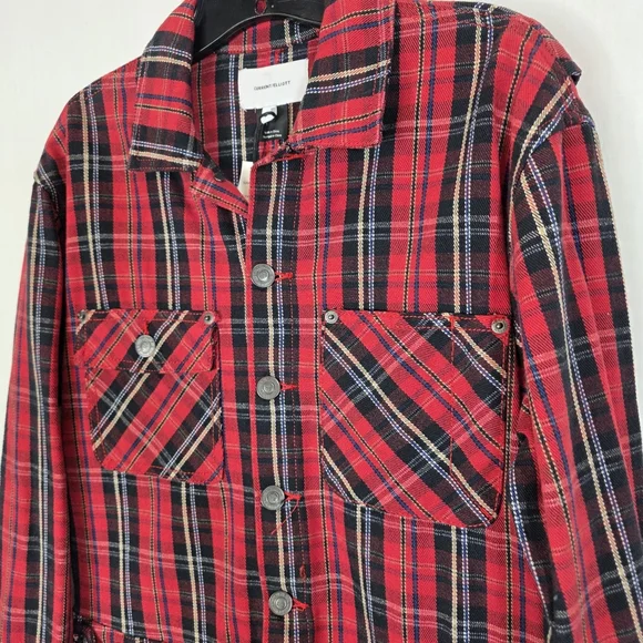 NWT Current/Elliott The Jumpsuit Dress Red Tar Plaid Size 2 (M) - Picture 2 of 14